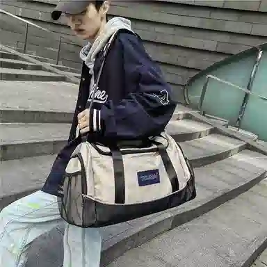 醇龙 干湿分离多用简约休闲 尼龙 旅行包 男女同款情侣款 卡其/黄/红/黑/粉/绿/蓝