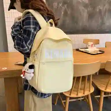 醇龙 日系大容量韩版原宿简约 双肩包 尼龙 男女通用 多色