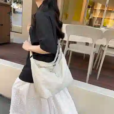 醇龙   尼龙女生多色休闲大包包时尚单肩包大容量上课通勤斜挎包