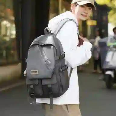 醇龙 大容量 复古 原宿风 休闲大学生 双肩包 男女同款情侣款 尼龙 多色