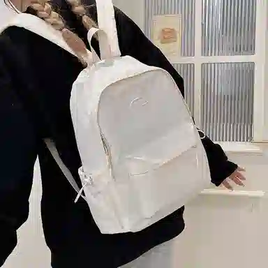 醇龙 轻便简约纯色背包休闲百搭大学生 尼龙 双肩包 男女同款情侣款 多色