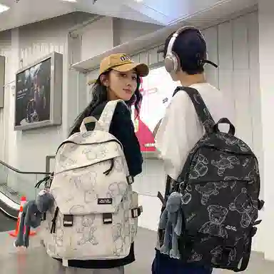 醇龙 大容量简约 尼龙 男女通用 双肩包 多色