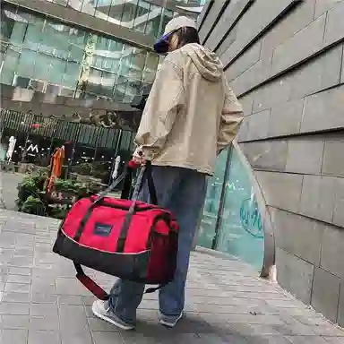 醇龙 干湿分离多用简约休闲 尼龙 旅行包 男女同款情侣款 卡其/黄/红/黑/粉/绿/蓝