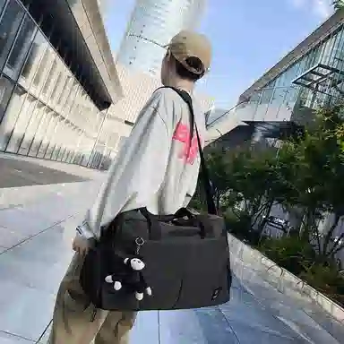 醇龙 大容量多用轻便干湿分离 牛津布 单肩包 男女同款情侣款 黑/蓝/青绿/红/白/粉/黄/紫