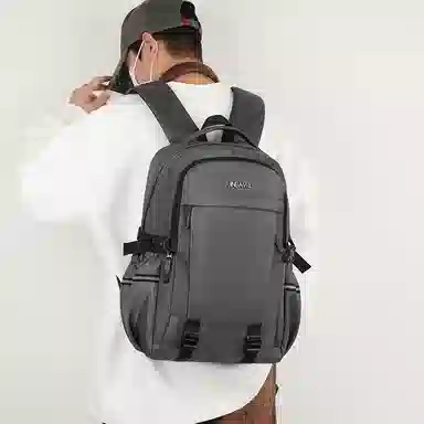 醇龙 大容量电脑背旅行商务扩容大学生 尼龙 双肩包 男款 多色