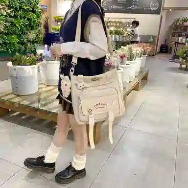 醇龙 书包女生小学生初中生高中生背包大学生补课包轻便双肩包 尼龙 组合装 男女同款情侣款 多色