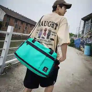 醇龙 中性风休闲简约短途旅游时尚百搭 尼龙 旅行包 常规 男女同款情侣款 黑/红/黄/卡其/青绿/军绿/粉