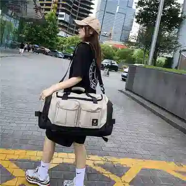 醇龙 大容量干湿分离多功能轻便防水 尼龙拼牛津布 旅行包 常规 男女同款情侣款 黄色/粉色/绿色/红色/黑色/卡其色