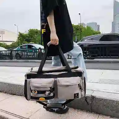 醇龙 大容量干湿分离时尚休闲 尼龙布 单肩包 男女同款情侣款 黑/青绿/黄/蓝/军绿/粉/卡其