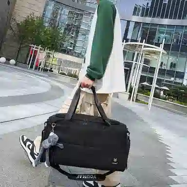 醇龙 大容量短途旅行干湿分离多用 牛津布 单肩包 男女同款情侣款 黑/青绿/蓝/灰/粉/紫/黄/红/白