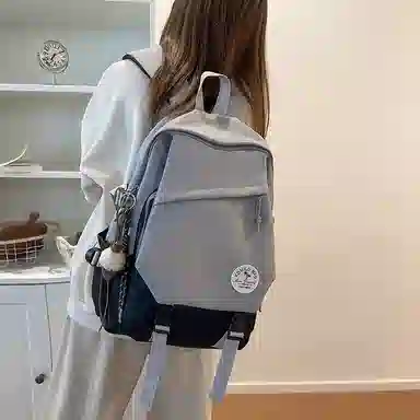 醇龙 大容量电脑包旅行包背包初中生高中生大学生书包通勤 尼龙 双肩包 男女同款情侣款 多色