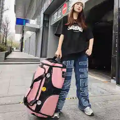 醇龙 大容量干湿分离多功能 尼龙 旅行包 男女同款情侣款 黑/黄/卡其/粉/军绿/青绿/蓝