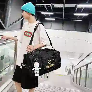 醇龙 多功能大容量轻便 尼龙 旅行包 男女同款情侣款 黄/卡其/粉/黑/白/青绿/蓝