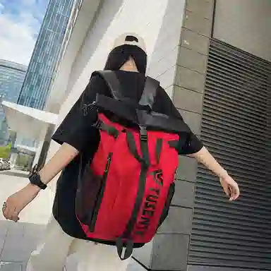 醇龙 休闲百搭潮牌运动 牛津布 双肩包 男女同款情侣款 深灰/浅灰/黑/红