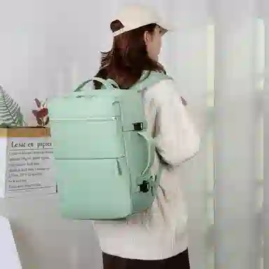 醇龙 大容量时尚纯色简约百搭可扩容 牛津布 双肩包 常规 男女同款情侣款 多色