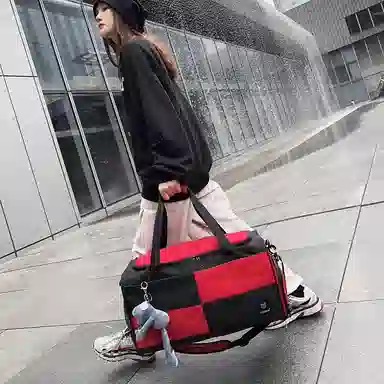 醇龙 大容量短途旅行干湿分离多用 牛津布 单肩包 男女同款情侣款 黑/青绿/蓝/灰/粉/紫/黄/红/白