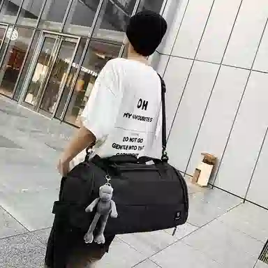 醇龙 简约多功能干湿分离百搭休闲撞色设计短途旅游时尚百搭 牛津布 旅行包 男女同款情侣款 蓝/灰/粉/青绿/黑/红/黄/紫