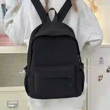 醇龙 轻便简约纯色背包休闲百搭大学生 尼龙 双肩包 男女同款情侣款 多色