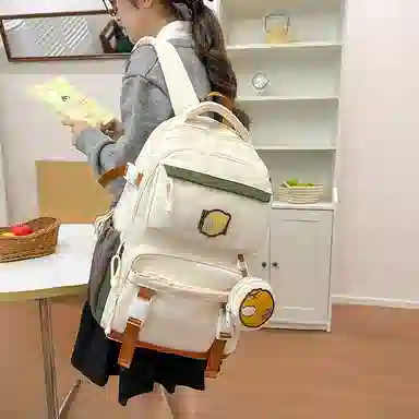 醇龙 高颜值减负时尚撞色 尼龙 双肩包 女款 多色