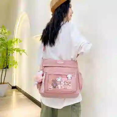 醇龙 百搭简约休闲 尼龙 单肩包 常规 男女同款情侣款 蓝/黑/粉/白