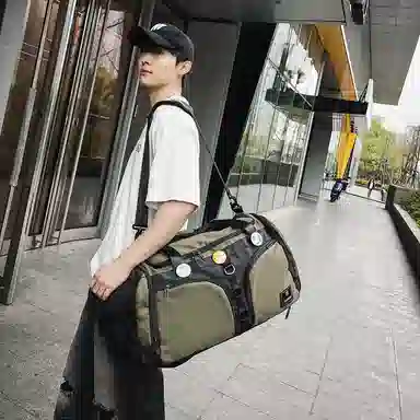 醇龙 大容量干湿分离多功能 尼龙 旅行包 男女同款情侣款 黑/黄/卡其/粉/军绿/青绿/蓝