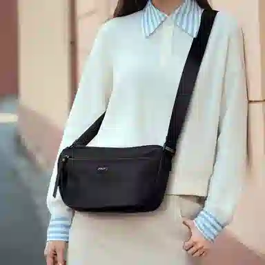 POLO Crossbody Bag Milk Tea Black