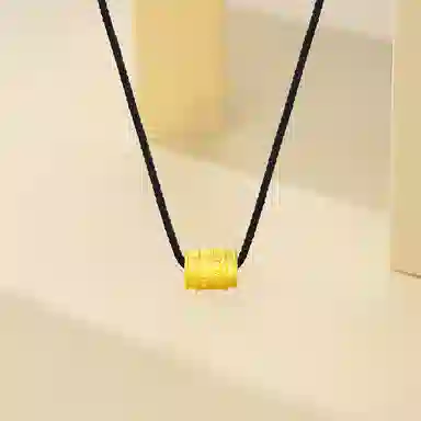 赛菲尔 一桶金转运珠 新中式国风复古民族风轻奢小众高级感设计锁骨链 足金 一口价 黄金项链 男款