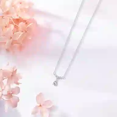 【纯银999】 赛菲尔 海洋之心 小众设计经典百搭精致高级感简约学生日常时尚轻奢约会通勤温柔气质可调节锁骨链 足银 项链 女款