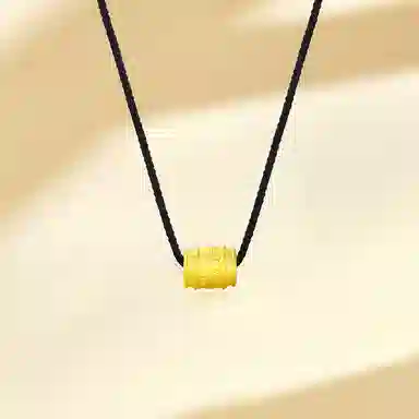 赛菲尔 一桶金转运珠 新中式国风复古民族风轻奢小众高级感设计锁骨链 足金 一口价 黄金项链 男款