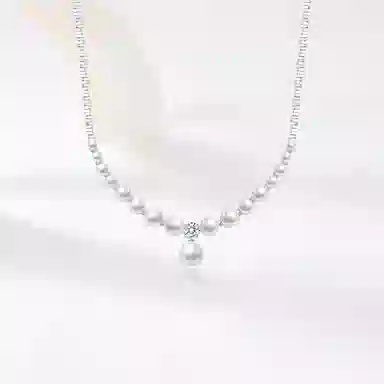 赛菲尔 碎银几两 新中式碎碎平安吉祥顺遂简约时尚 高级感小众设计 淡水珍珠 项链 男女同款情侣款