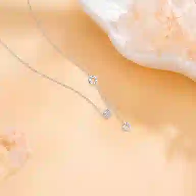 【纯银999】 赛菲尔 转运小蛮腰 经典百搭小众设计轻奢高级感精致简约时尚学生日常通勤约会温柔气质可调节锁骨链 足银 项链 女款