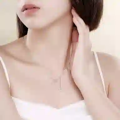 【纯银999】 赛菲尔 转运小蛮腰 经典百搭小众设计轻奢高级感精致简约时尚学生日常通勤约会温柔气质可调节锁骨链 足银 项链 女款