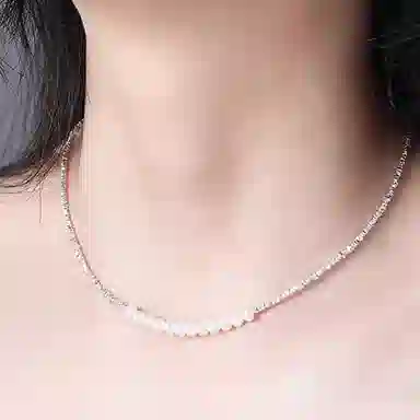 赛菲尔 碎银几两 新中式碎碎平安吉祥顺遂简约时尚 小众设计高级感 淡水珍珠 项链 男女同款情侣款