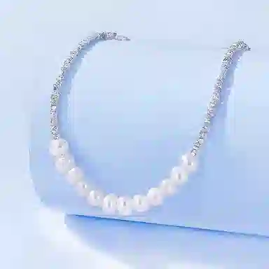 赛菲尔 碎银几两 新中式碎碎平安吉祥顺遂简约时尚 小众设计高级感 淡水珍珠 项链 男女同款情侣款