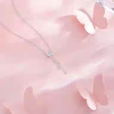【纯银999】 赛菲尔 蝴蝶 小众设计经典百搭学简约高级感精致轻奢极简约会通勤温柔气质可调节#好运 足银 项链 女款