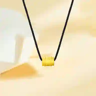 赛菲尔 一桶金转运珠 新中式国风复古民族风轻奢小众高级感设计锁骨链 足金 一口价 黄金项链 男款