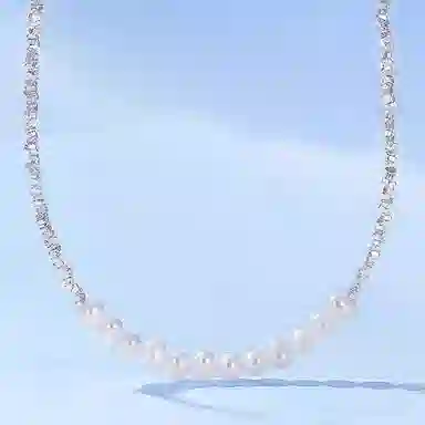 赛菲尔 碎银几两 新中式碎碎平安吉祥顺遂简约时尚 小众设计高级感 淡水珍珠 项链 男女同款情侣款