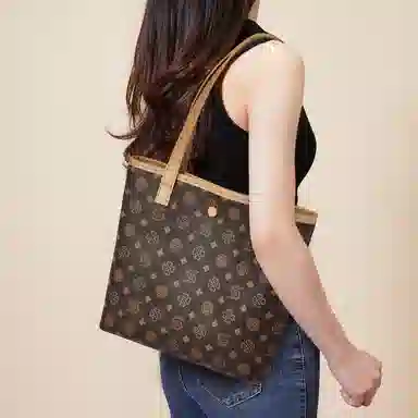 ST&SAT Tote Bag Coffee/Off-White