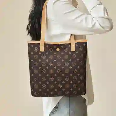 ST&SAT Tote Bag Coffee/Off-White