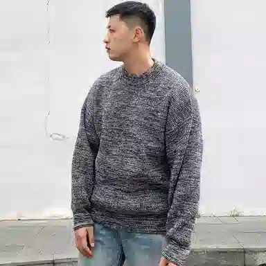 ANYWEARLAB 3D Cut Knit Crewneck