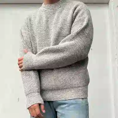 ANYWEARLAB 3D Cut Knit Crewneck
