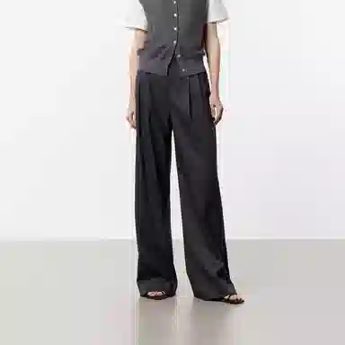 MOCO Pleated Casual Pants Deep Gray