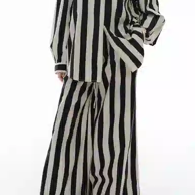 MOCO x SUNNEI Striped Wide-Leg Pants