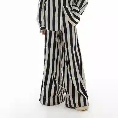 MOCO x SUNNEI Striped Wide-Leg Pants