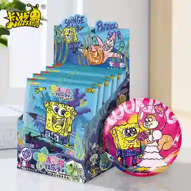 卡游 海绵宝宝 海底涂鸦找乐子 马口铁 徽章