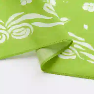 滚烫时光 绿色花朵 棉 头巾 男女同款情侣款