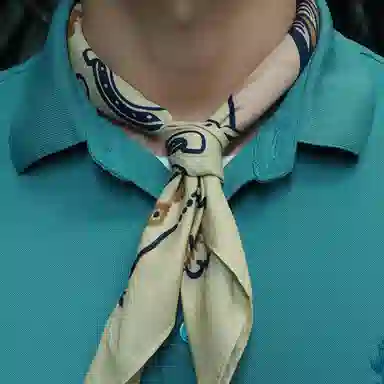 滚烫时光 纯棉牛仔女郎印花美式复古 方巾 头巾 男女同款情侣款