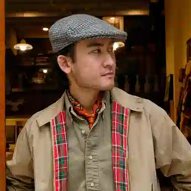 滚烫时光 纯棉西部牛仔印花复古小众阿美咔叽方巾 头巾 男女同款情侣款