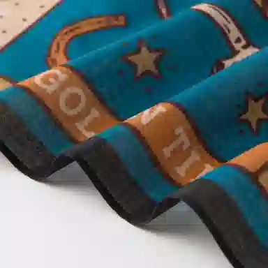 滚烫时光 马背牛仔 棉 方巾头巾领巾 男女同款情侣款