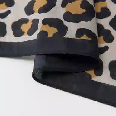 滚烫时光 豹影随行 棉 方巾领巾头巾 男女同款情侣款